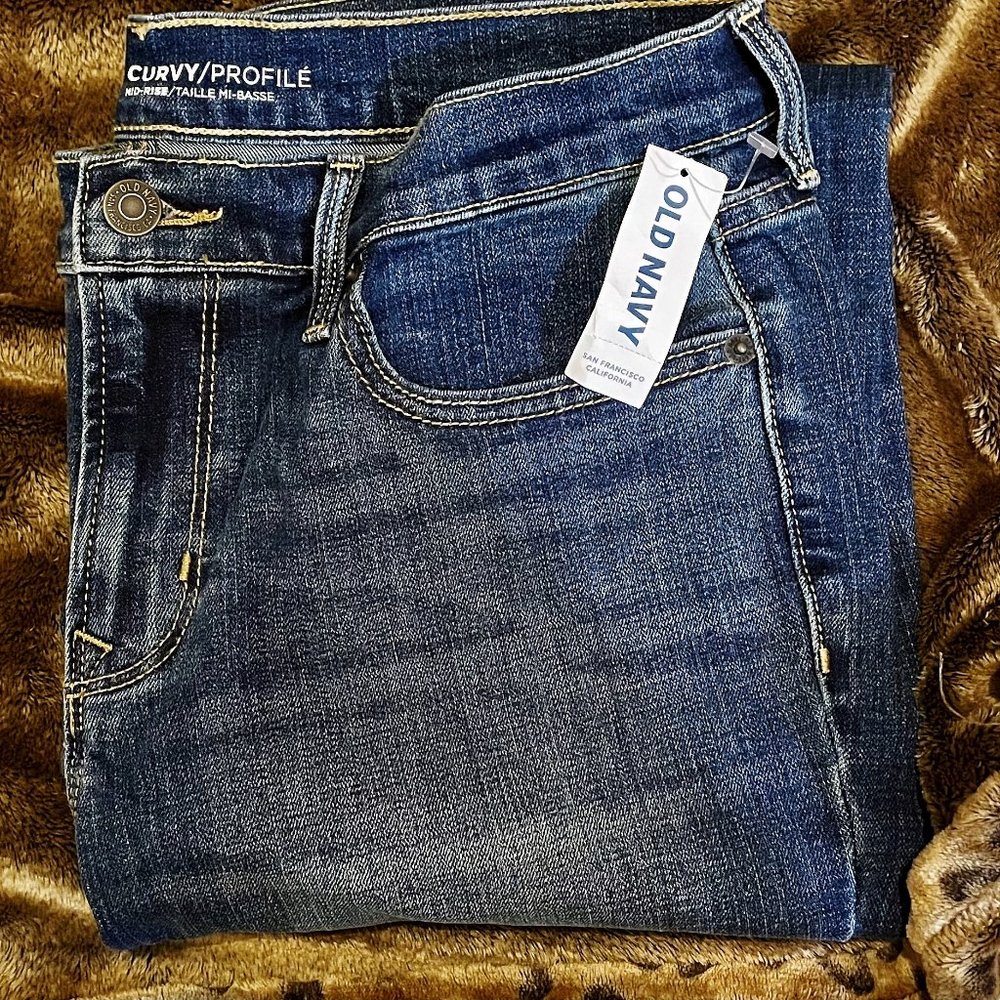 OLD NAVY Curvy Skinny Jeans Sz 8 M "NWT"